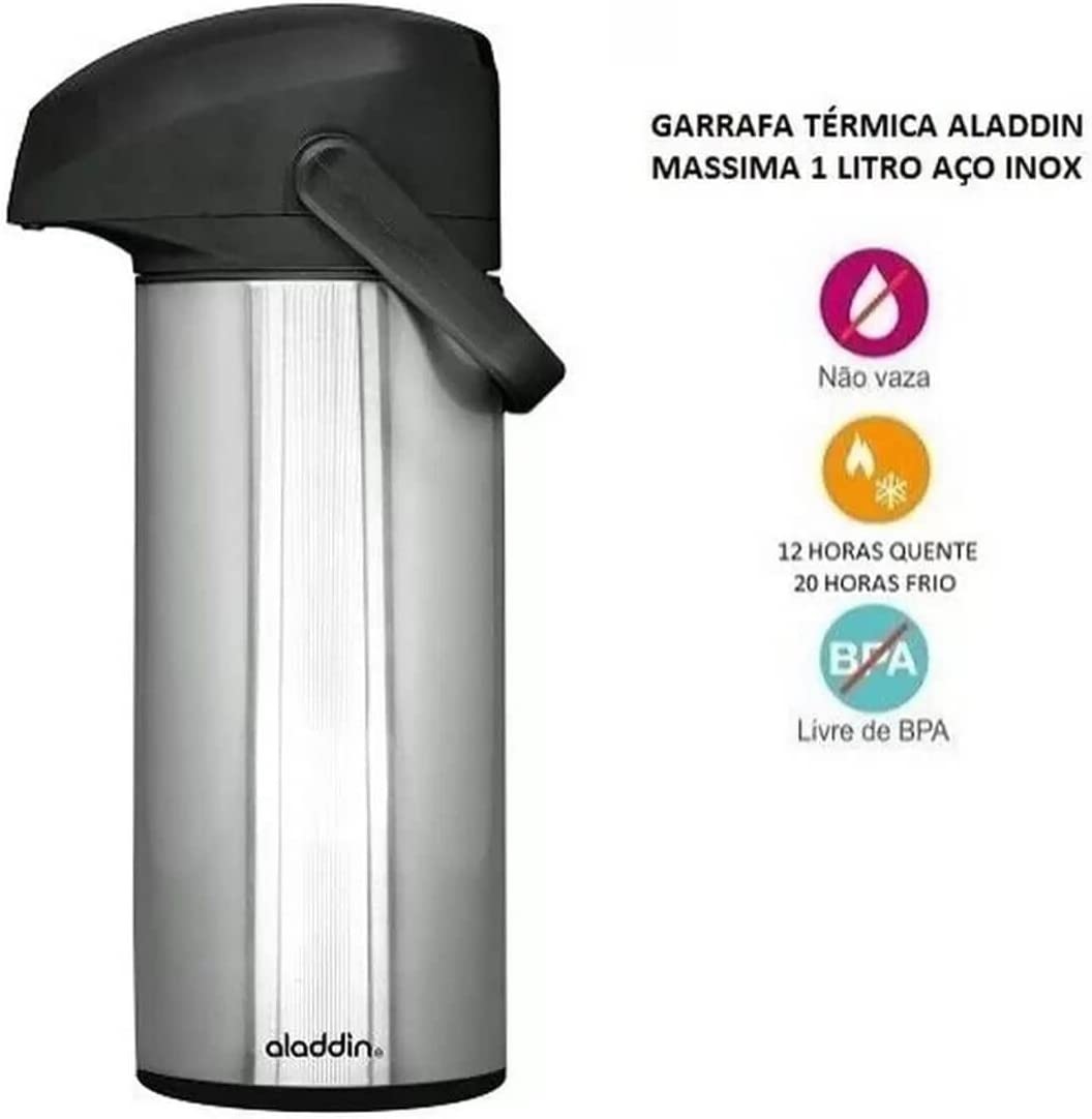 GARRAFA TERMICA INOX ALLADIN MASSIMA 1L