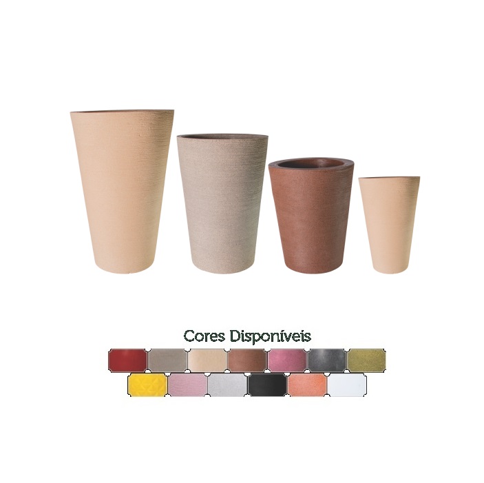 VASO COLUNA RED CONE P 33X39CM ROTOPLAST