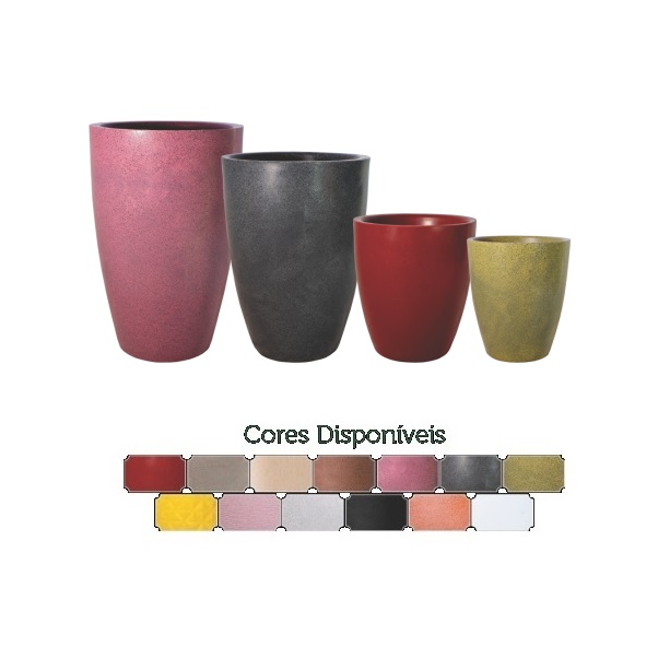 VASO COLUNA RED LISA PP 25X29CM ROTOPLAST