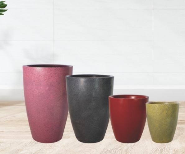 VASO COLUNA RED LISA PP 25X29CM ROTOPLAST